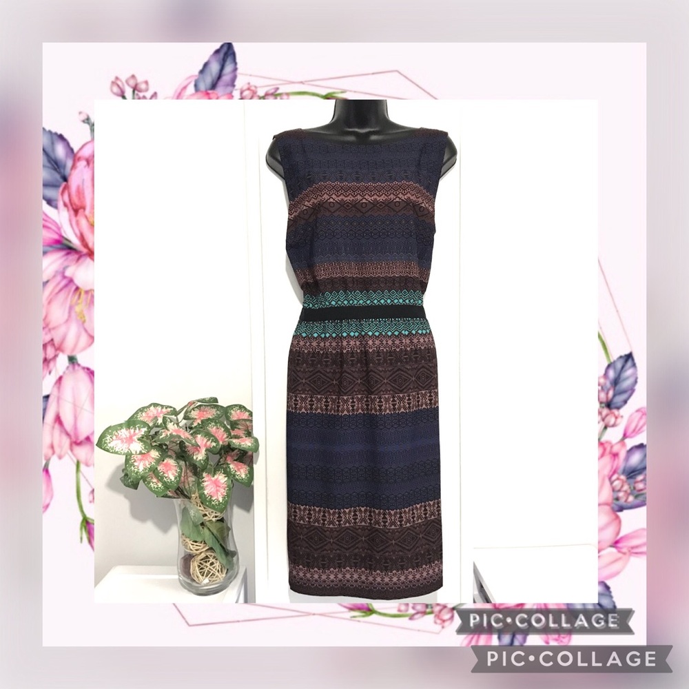 LOFT- Tribal Print Dress -Large.